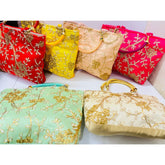 Assorted Artsilk Embroidered Gift Bags, Capacity: 9*7 Inches Wedding favor, Return Gift